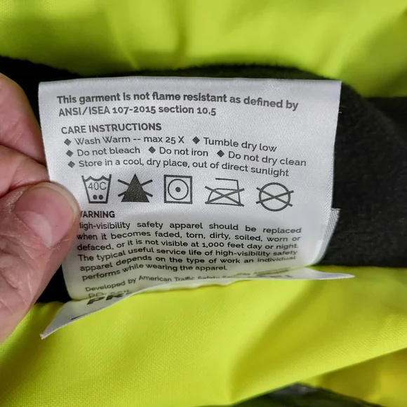 Majestic Size XL Class 3 Hi-Vis Reflective ANSI 3 Type R Lined Bomber Jacket - Picture 12 of 12